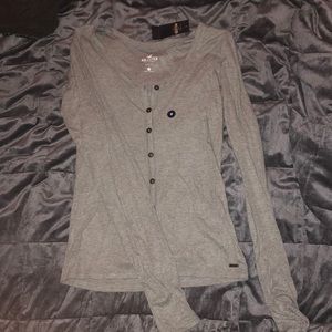 Hollister Light Grey Long Sleeve